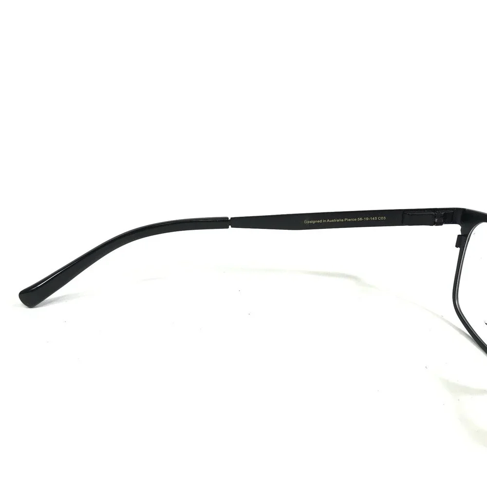 Iconik Eyeglasses Frames Pierce C03 Black Square Full Rim 56-19-145